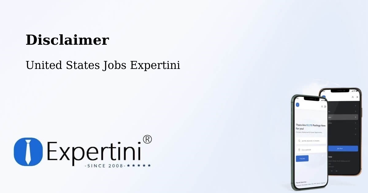 Disclaimer – Mount Pleasant - United States Jobs Expertini